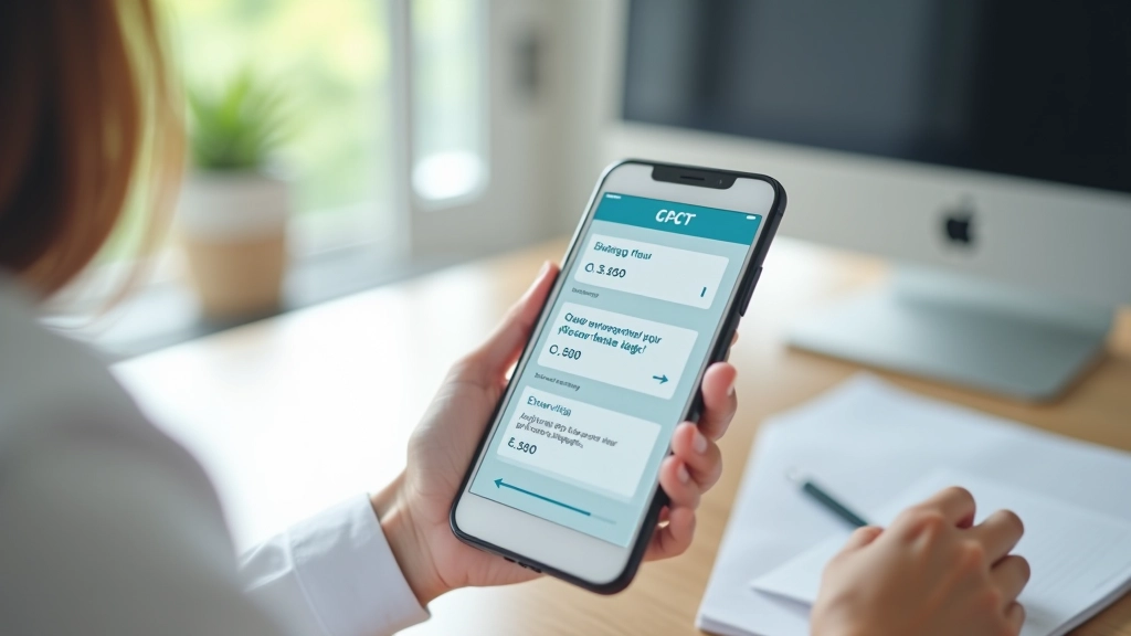 Smartphone displaying promotional bank offers with percentage rates highlighted